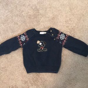 Boys navy sweater w/dog, Size 6-9m